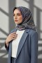 100% twill silk etro patterned gray colored 90x90 scarf sewing method: hand stitching - 4