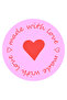 140 Pieces Made with Love Packaging Stickers 3.5 cm |   Round Gift Packaging Tag