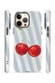 iPhone 13 Pro Vorian Double Layer Case Cherry Blue Stripe - 2