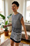 Three Pattern Striped Tunic