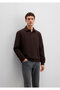 Buttoned Brown Sweatshirt 0S10474-89103