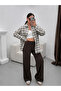 Women's Relaxed Plaid Melton Shirt - 3