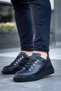 Kb-X4 Kuback Black Skin Black High Sole Lace-Up Casual Men's Shoes - 3
