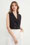 Buttoned Double-Breasted Collar Vest - 4