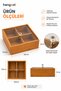 Wooden Look Decorative Organizer Box with 4 Compartments and Lid for Jewelry, Cosmetics, Cookies, Dry Fruits Organizer - 7