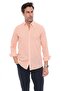 Slim Fit Long Sleeve Lapel Buttoned Breathable Linen Gift Boxed Men's Shirt Fs-004548 - Orange - 2