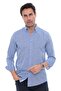 Slim Fit Long Sleeve Lapel Buttoned Breathable Linen Gift Boxed Men's Shirt Fs-004548 - Dark Blue