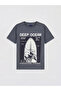 Lcw Kids Gray Crew Neck Printed Boys T-Shirt