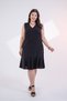 Women's Plus Size V-Neck Pleated Dress - 6