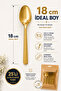 25-Pack Gold Plastic Spoons 18 cm Hard Disposable - 5