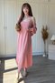 Draped Chest Detail Shirt Dress Pink Set - 8