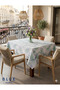 Tablecloth Fiber-Lined Pvc Non-Slip Stain-Resistant Wipeable Kitchen and Garden Table Cover.