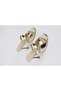 Elanor Flexible Soft Non-Slip Sole (8 cm) Gold Metallic Single Strap Heeled Slippers - 4