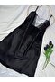 Silky Textured Satin Strap Dress Nightgown - 8