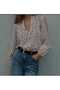 Polka Dot Patterned Flounce Shirt - 5