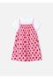 Girl's Printed T-Shirt Dress Pink 3933 - 5
