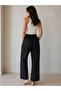 Women's 100% Linen Fabric Scalloped Double Pocket Trousers 38-46 - 2