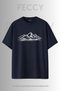 Premium Mountain Printed Hunter Theme Unisex Oversize Women's T-Shirt Men's T-Shirt Cotton Oversize T-Shirt