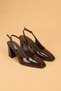 Women's Thick Heeled Patent Leather Luxury Special Production Blunt Toe Evening Dress Shoes Heeled Shoes - 3