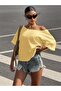 Women's Crop Boat Neck Oversize 100% Cotton T-Shirt - 2