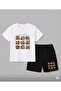 Girls' and Boys' Multi-Color Capybara Printed T-Shirt and Shorts Set