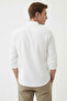 White Comfortable Fit, Wrinkle-Free, Iron-Free Modal Fabric Lycra Men's Shirt 2602633 - 5