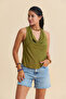 Bohemian Blouse with Crossed Neckline and Open Back - 6