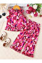 Girls All Over Print Sleeveless Top and Pants Set - 2