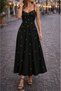 Women's Pearl Detailed Rope Strap Long Crepe Dress - 2