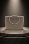 Stoned Gold Women's Evening Dress Handbag with Stone Detail and Chain Strap, Stylish Evening Event Clutch Model, Elegant