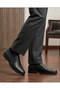 0049 Black Classic Men's Daily Casual Genuine Leather Shoes