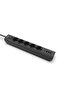 IPW-44Tu 5 Li 3Usb + Type-C مقبس مفتاح LED محمي بالتيار 1.5 متر أسود