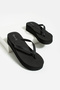 Pamela Women's Black Iconic 4.5 cm Platform Sole Flip-Flops Comfortable Summer Slippers - 2