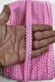 Pink Loopera Dense Knit Embossed Decorative Ribbon – Premium Handcrafted Ornament 5 Meters - 2