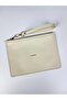 Genuine Leather Clutch/Portfolio Bag Ecru