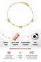 Women's Gold Color Steel Bow Bracelet with Stones, Elegant, Minimal, Stylish, Daily Gift - 4
