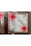 Red and White Striped Edge Detailed Modern Floral Digital Printed American Serving & Soup Bowl Set 6 Pieces - 3