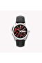 Men's Red Dial Silver Steel, Black Leather | TW2Y55700