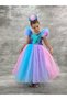 Sparkling Mermaid Tulle Dress Color Gradient Princess Model Girls' Dress - 4