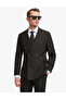 Black Extra Slim Fit Striped Double Breasted Suit 50319630-Vr046 - 5