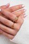 Elegant Gold Women's Ring Set of 2 Adjustable Stylish Combination Jewelry - 4