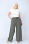 Plus Size High-Waisted Wide Leg Cupra Modal Comfortable Flowy Premium a Plus Quality Pants - Soft Textured & Stylish for Daily & Office - 8