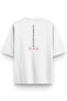 Women's / Men's Semi Oversize T-Shirt Do with Love Back Printed White T-Shirt 1382