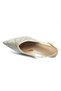 Feles Stone Detailed Open Back Stiletto Heeled Women's Shoes Beige - 4
