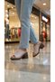 Women's Vintage High Wedge Heel Slippers Sandals Shoes with Skin Medium Detail - 3