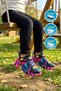 Black Velcro Lightweight Flexible Girls' Sports Shoes 26Y333 F