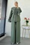 Premium Layered Chiffon Double Set – Khaki - 2