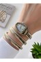 Snake Design Entwined Cord 2 Year Warranty 3 Atm Women Wrist Watch+Bracelet Fy3650.M5 - 2