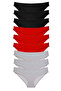 9 Pieces Super Eco Set Lycra Women's Slip Panties Black Red Gray