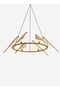 Modern Lighting, Chandelier, Light, Dove shape, Suitable for bedroom and living room, Adjustable height, Gold, 60x16x12